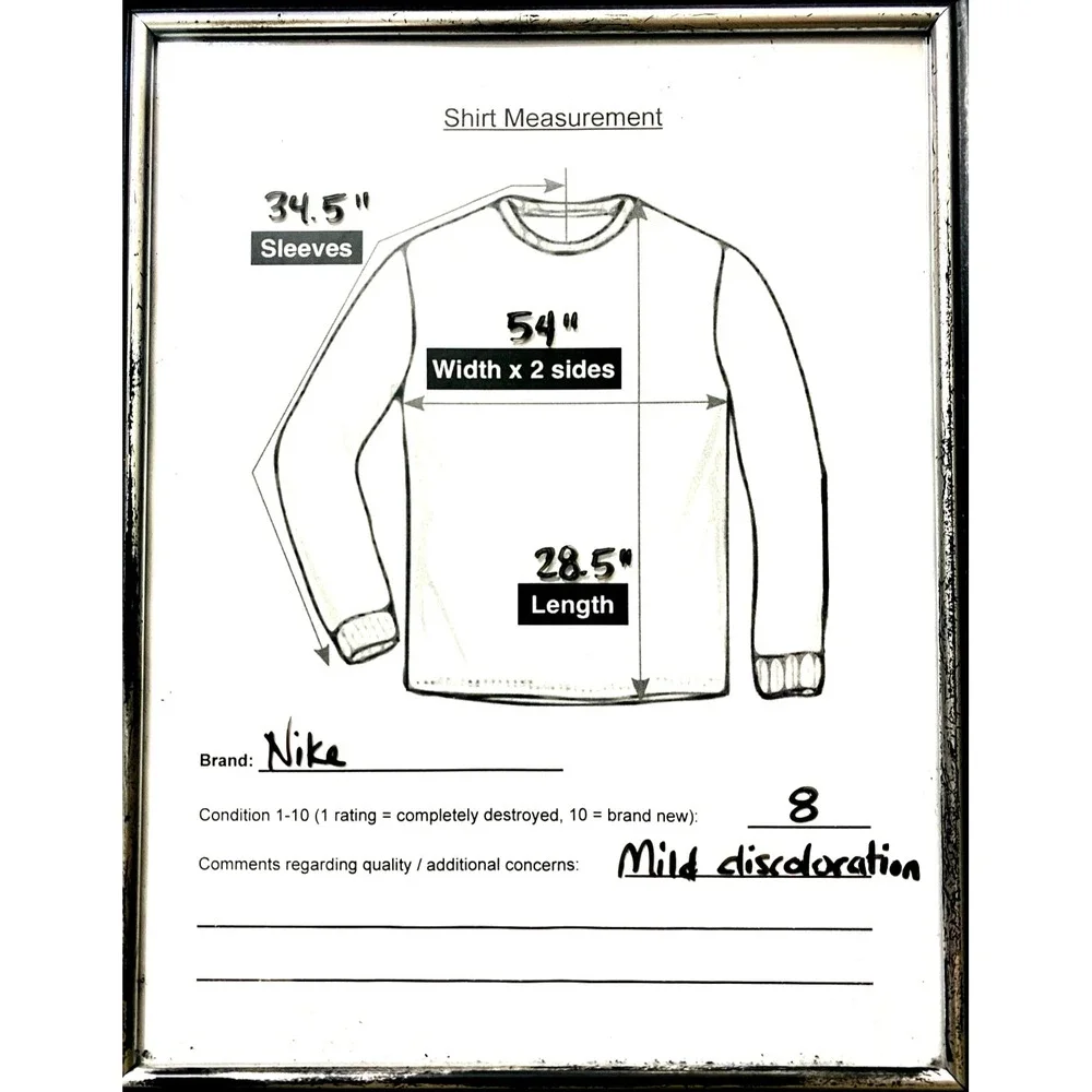 Nike Mens‎ Y2K Mini Spellout Vtg Sweatshirt XL Pullover White Side Logo Crewneck